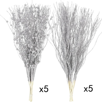 10 szt. Sztuczny bukiet jagód na choinkę