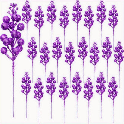 10 szt. Sztuczny bukiet jagód na choinkę