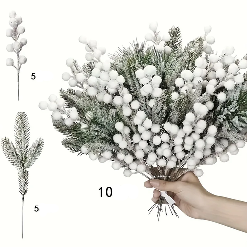 Bukiet sztucznych igieł sosnowych, dekoracja świąteczna