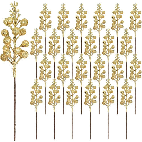 10 szt. Sztuczny bukiet jagód na choinkę