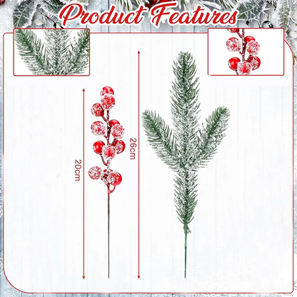26/20cm Dekoracja świąteczna. Sztuczne gałązki igieł sosnowych