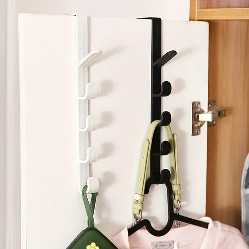 1pc Long Row Of Hooks Behind The Door, Bag Rack Ins Dormitory Storage